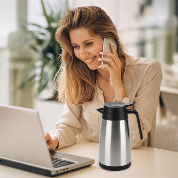 Stainless steel Metal Vacuum Coffee Pot For Household Usage