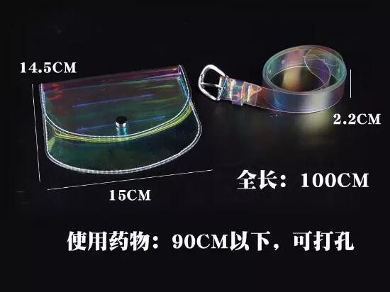 Laser PVC Sports Belt Bag,Waist Bag,Fanny Pack, Waist Bag Case Pouch Clear pvc sports waist bag / transparent belt, bag