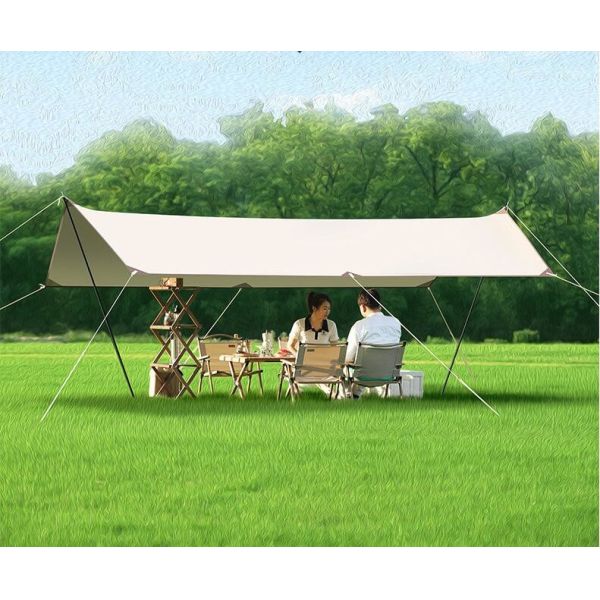 Canopy Tent 10x10, Portable Outdoor Canopy Tent for Parties, Super Large Area Silver Layer Sunshade Wear-Resistant