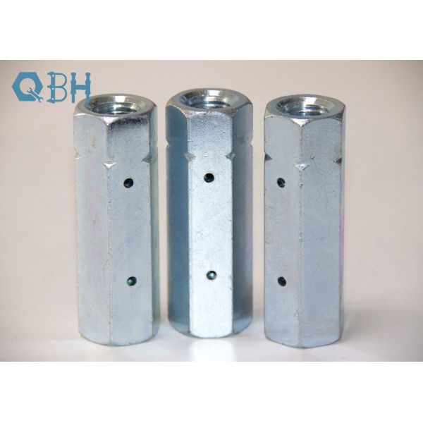 DIN6334 Long perforated nut Ellongated Hexagon Coupling Nuts height M6-M36 Zinc