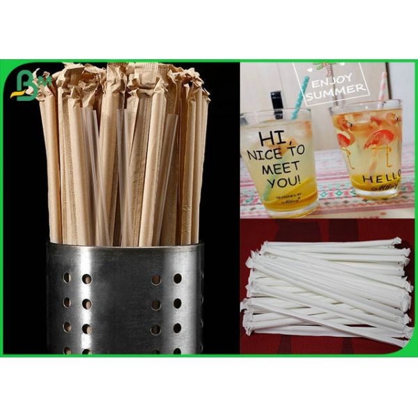 Harmless 28G 60G 120G FDA Brown Straw Paper In Roll 15mm 26mm 31mm Width