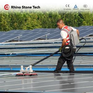 CE Solar Panel Cleaning Brush Double Disc Rotating Brushes Red