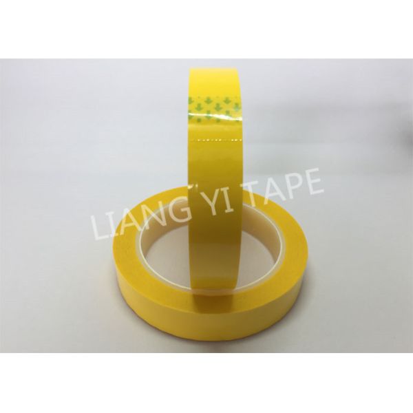 Buy Polyester Film Adhesive Insulation Tape , Flame Retardant Yellow Insulation Tape at wholesale prices