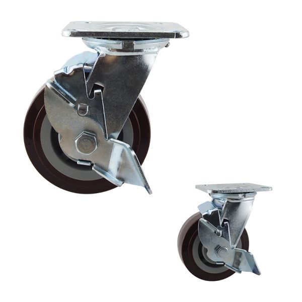 Buy Polyurethane 506LBS Side Lock Swivel Wheels With Ball Bearing at wholesale prices