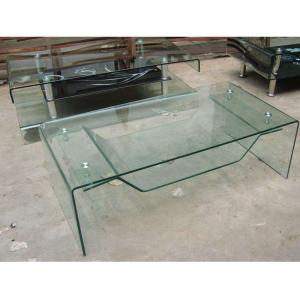 Quality Hotel Luxury Living Room Dining Room Furniture New Design Modern Table Glass Factory High Quality Curved Bent Glass Coffee Table for sale