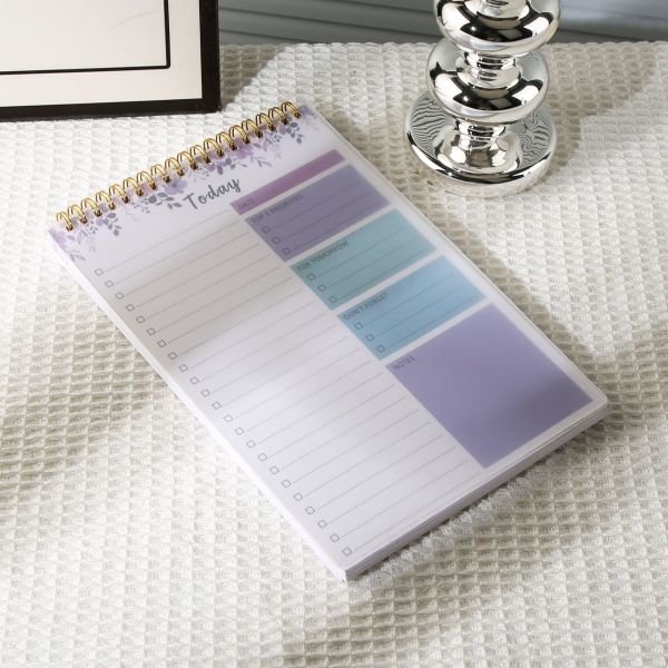 15 Pages Spiral Hardcover Notebook for Academic Usage Scenario Monochrome Color Scheme