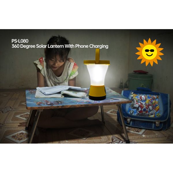 360 Degree Outdoor Camping Lights , 4800mAh Portable Solar Lantern
