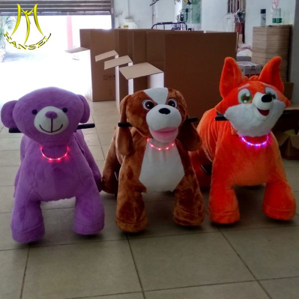 Hansel outdoor playground plush animal toy ride for mall for sale