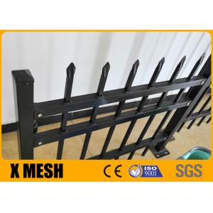 6'' Picket Top Security Metal Fencing Pvc Coated ASTM F2589