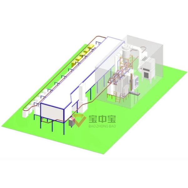 Buy Project For Hanging Transport Powder Coating Line In Metal Factory at wholesale prices