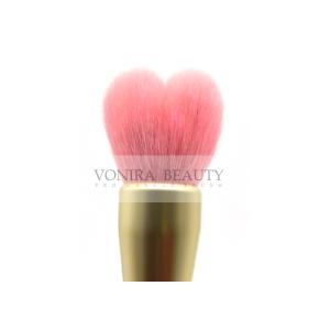 Cute Pink Heart Shape Powder / Blush Makeup Brush With Nature Goat Hair
