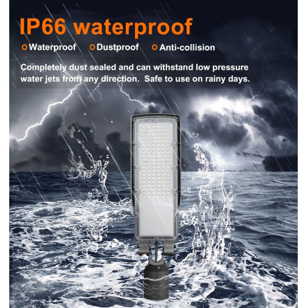 Smart 100w LED Solar Street Lights 30000 Lumens Explosion Proof