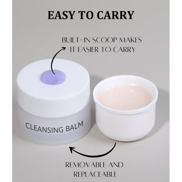 Private Label Gentle Nourishing Deep Facial Cleansing Removable Cleansing Balm With Spoon Facial Makeup Remover Balm