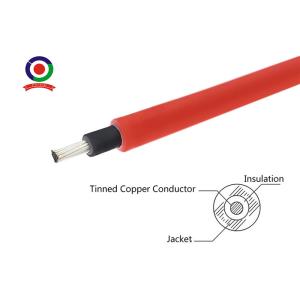 China 6mm2 Tinned Copper Solar Cable 1500VDC 200m Roll on sale