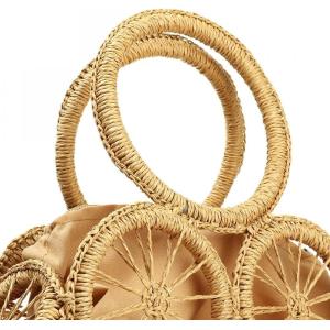 WOMENS LARGE STRAW BAGS BEACH TOTE BAG HANDWOVEN HOBO BAG SUMMER BEACH BAG STRAW