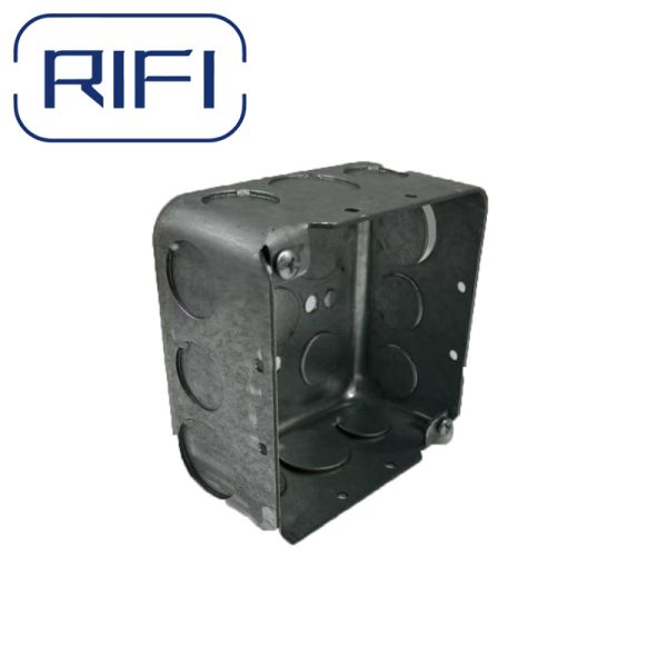 RIFI-OEM GI Electrical Box 1and 2 Gang Metal Switch Box Handy 4" Square Electrical Box