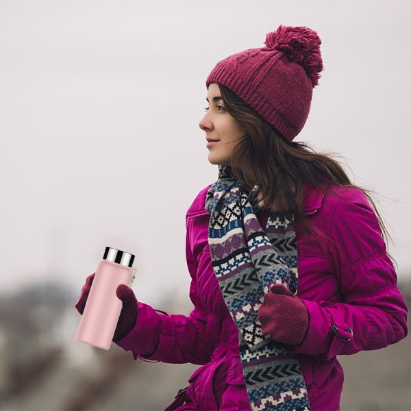 380ml Vacuum Insulated Stainless Steel Double Walled Tumbler Travel Cup Thermo Mug with Rope