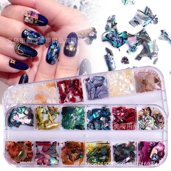 Charm Nail DIY Accessories Multi Shape 3D Crystal Shell Stone For Nail Design Rhinestones