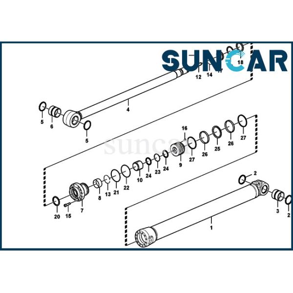 VOE14660581 Dipper Arm Cylinder Seal Kit Fits EC350E EC380D EC380DHR Heavy Equipment SUNCARVO.L.VO