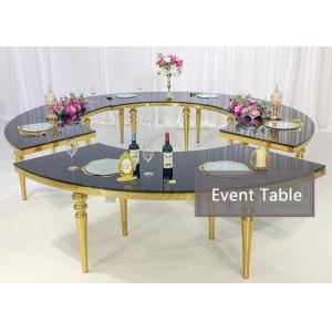 Round Mirrored 340X80X75CM Outside Wedding Table For Wedding