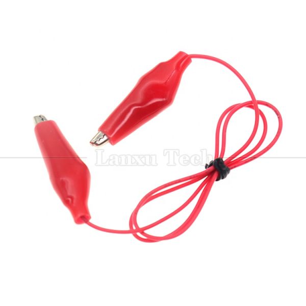 Black Red Electrical Alligator Crocodile Clamps Clips Battery Power Test Cable