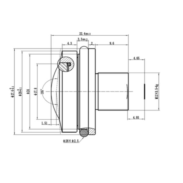 CCL123016MP, 1/2.3", 1.6mm, AR1820HS, OmniVision_OV23850. Φ4.7, 12Megapixel