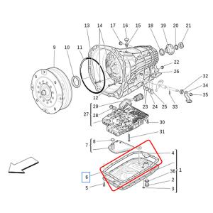 For Maserati GC GT Quattroporte 2pcs Complete Oil Filter & Oil Sump Gasket OEM