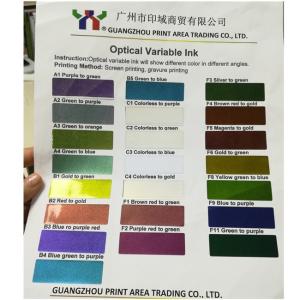 Screen Printing Optical Variable Ink A4 Green to Blue Anti-forgery