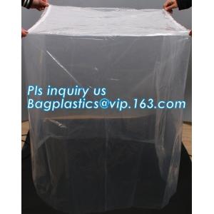 sealable square bottom pallet shrink wrap plastic cover for bags, jumbo black