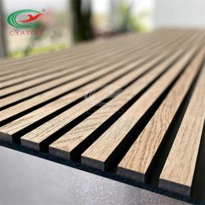 China Laminated Veneer Acoustic Slat Wood Wall Panels Mildewproof Flavorless on sale