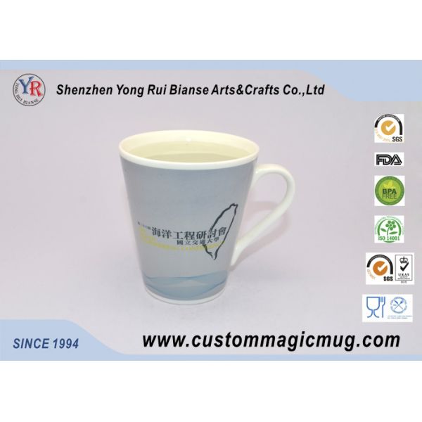 Handmake Ceramic V Shaped Porcelain Tea Mugs With Hot Water Color Changing