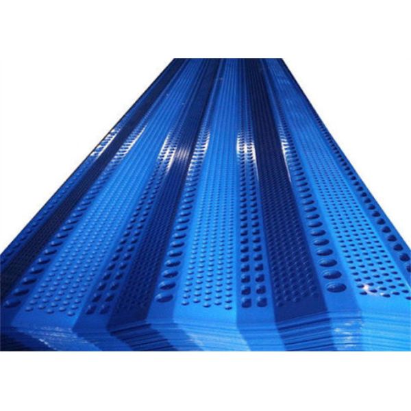 Buy Blue Windbreak Fence Panels Round Hole Design Durable at wholesale prices