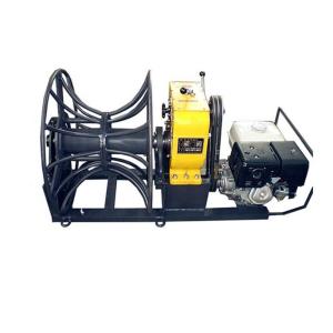Quality Transmission Line Wire Rope Winch / 2 Ton Wire Take Up Winch With Gasoline Engine for sale