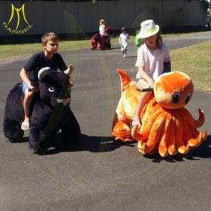 Hansel outdoor park hot coin operated walking stuffed animals riding