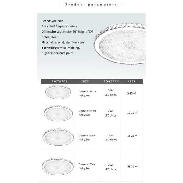 Modern Crystal Ceiling Lamp Round Modern Living Room Decoration kitchen chandelier(WH-CA-61)