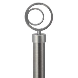 Matte Black 16mm Moon Metal Exquisite Curtain Rod