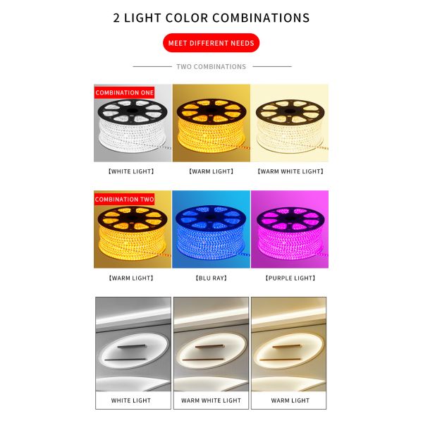 Decorative Ceiling Flexible LED Strip Lights Waterproof 180 Beads 11W