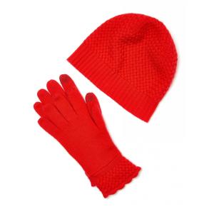 Women ' S Knit Beanie Hats 100 % Cashmere Material Lattice Stitch 7gg Gauge