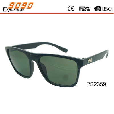 Fashionable rectangle sunglasses ,made of plastic frame,suitable for men and
