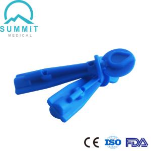 Medical Disposable Blood Lancet Twist Top 28G Blue