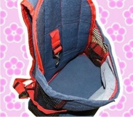 Convenient Jeans +mesh Pet Backpack Carrier odm-z14