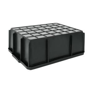 Black Soldier Fly Plastic Crates 360x270x130mm for Transportation and Organizati