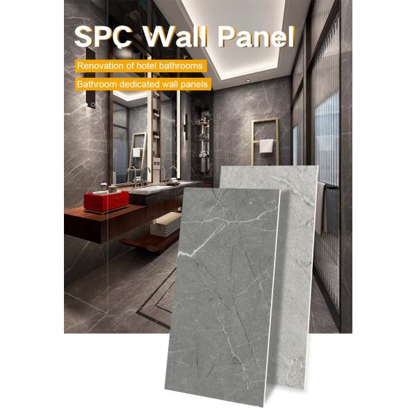 SPC Wall Panel Bathroom Wall Board Waterproof And Flame Retardant Eco-friendly Interior Decorative Panels