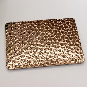 Rose Gold Honeycomb Stamped Stainless Steel Plate Wall Decorateive Sheet