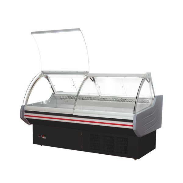 2m / 2.5m / 3m Supermarket Fresh Food Meat Display Refrigerator With Optional