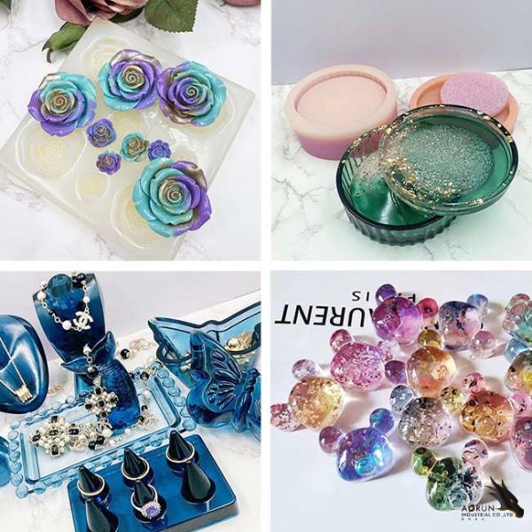 Defoaming AB Epoxy Resin Crystal Clear Liquid Non Toxic For Jewelry Crafts