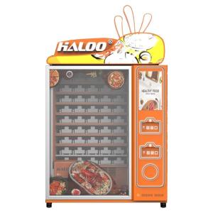 China Big Capacity Fresh Hot Meals Vending Machines With Dual Microwave Oven on sale