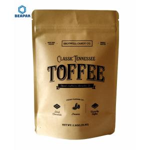 China Clear Laminated Zipper Plastic 250ml Stand Up Coffee Pouches on sale