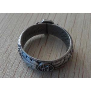 Quality Memorialized Souvenir Badges Metal Ring With Pewter , Antique Silver for sale