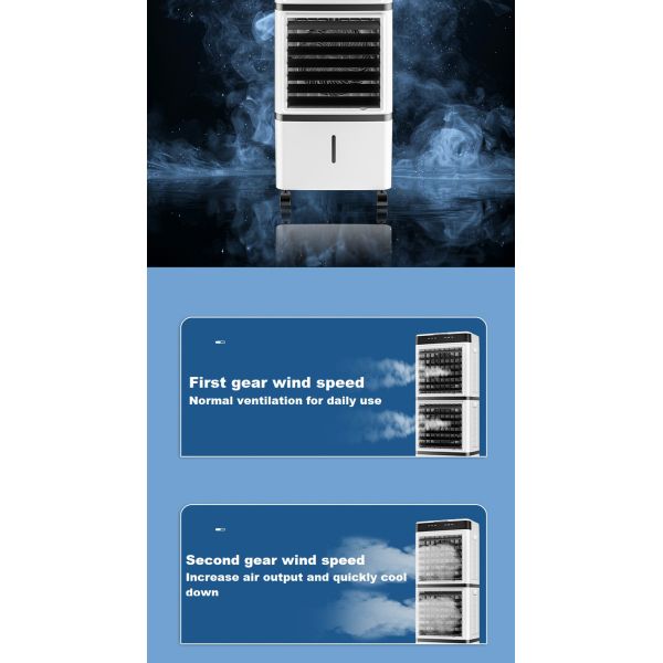 14L Double Layer Evaporative Mobile Mechanical Floor Water Air Cooling Fan Air Cooler